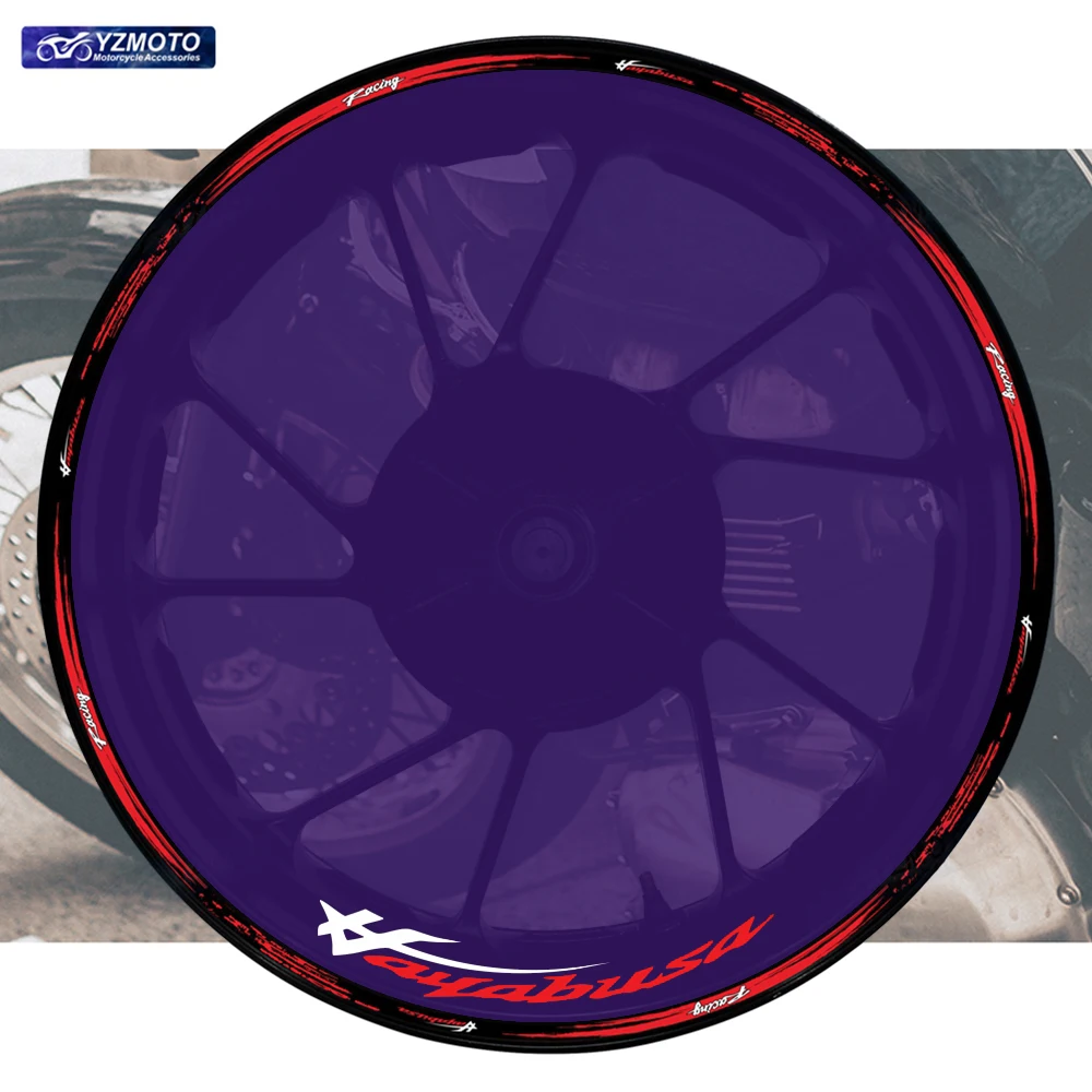 

Аксессуары для мотоциклов, наклейка для HAYABUSA GS X 1300, передняя и задняя 17-дюймовая наклейка на ступицу колеса серии R, светоотражающие наклейки на ленту на обод