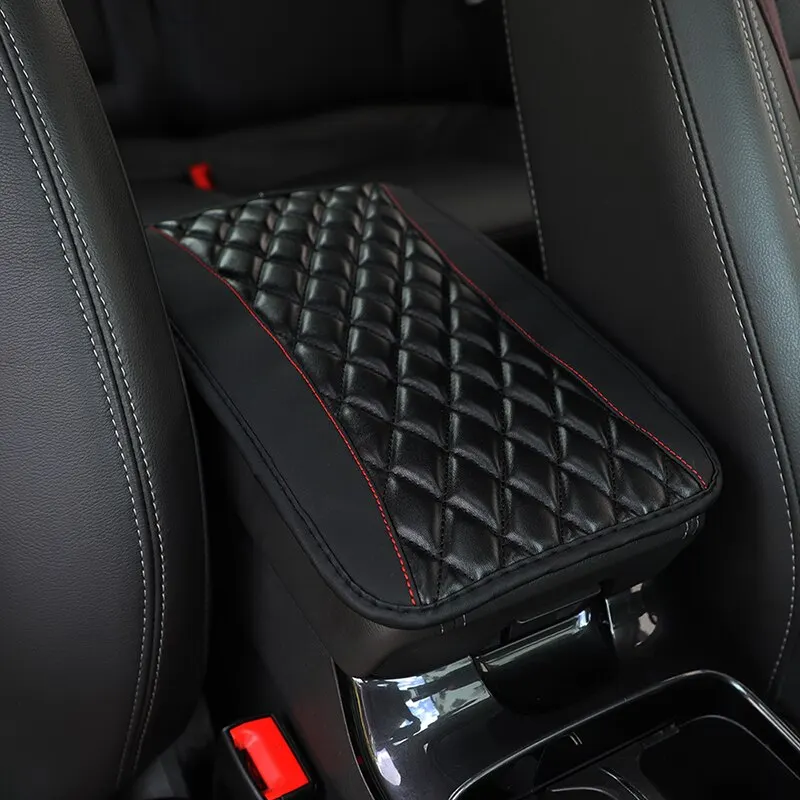 Car Armrest Cover Mat Universal PU Leather Ethnic Style Print Waterproof Non Slip Storage Box Pad Auto Styling Interior Accessor image 4