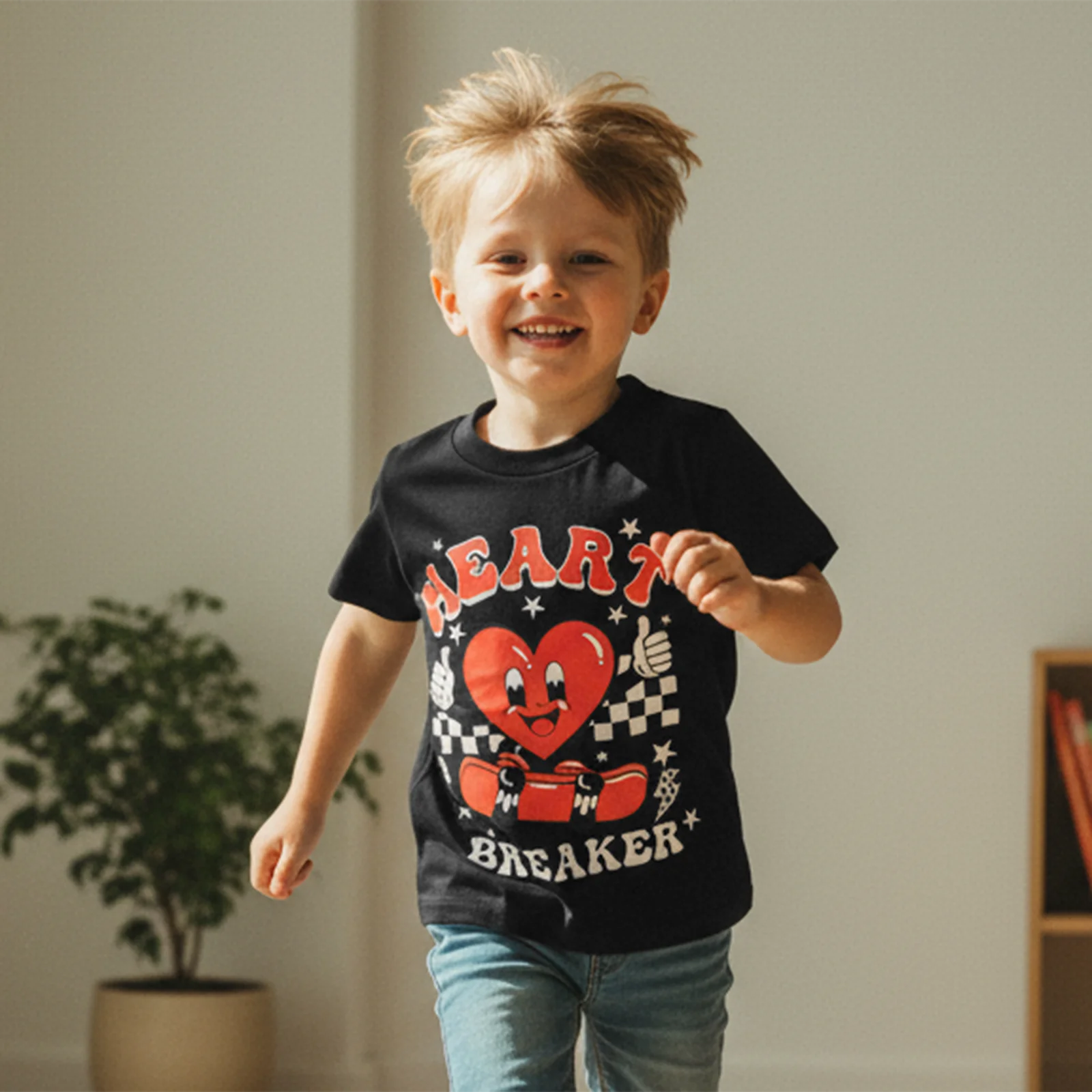 

Toddler Clothes Boys Summer Casual Tops Short Sleeve Skateboard Letter Print T-shirt Children's Clothing