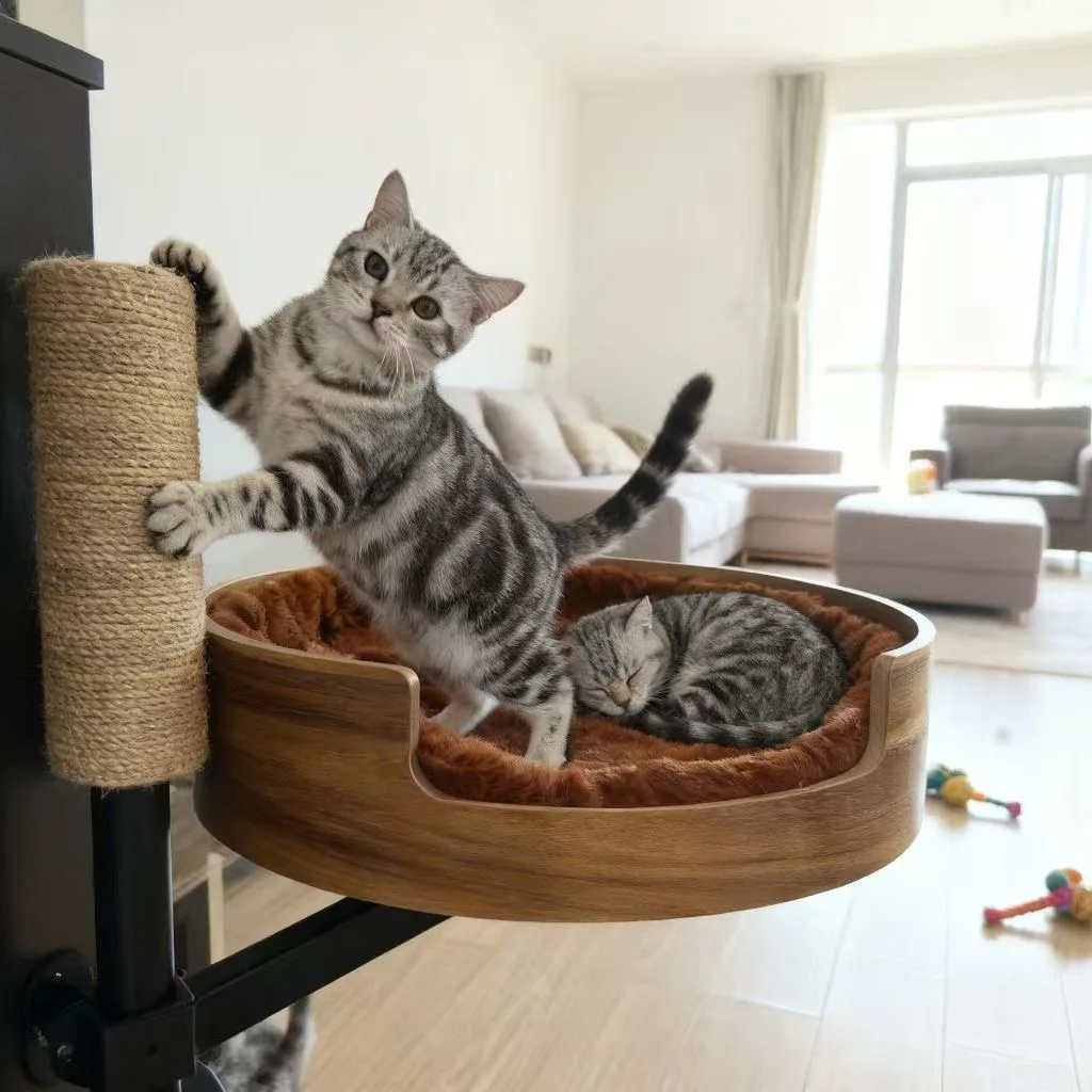

Cat Bed Desk with Pet Mat Cat Hammock for Desk Cat Bed Desk with Cat Scratch Post