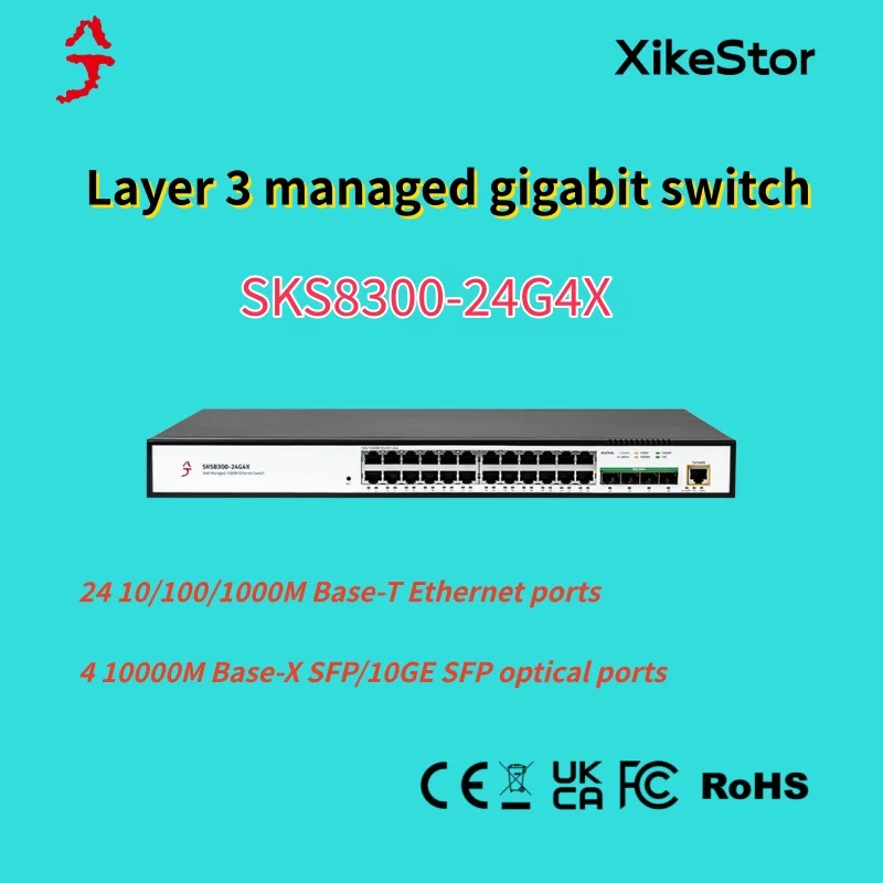 XikeStor carrier-grade metropolitan layer 3 Ethernet switch supports Ethernet OAM 802.3ag (CFM), supports policy-based IPV4/6 un