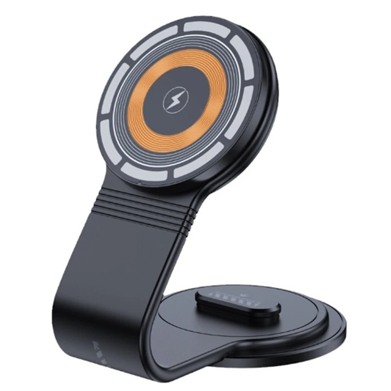 

360 Degree Rotation Adjustable Magnetic Car Phone Holder Wireless Charging Panel Magnet Suction Mobile Phone Bracket