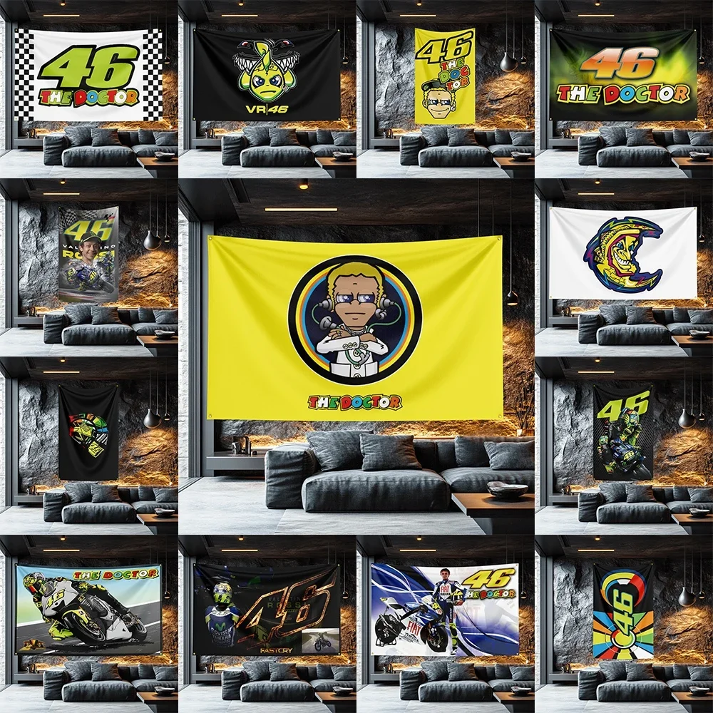 46 the Doctor Style Car Flag  Polyester Banner For Garage Wall Decor Auto Enthusiast Gift