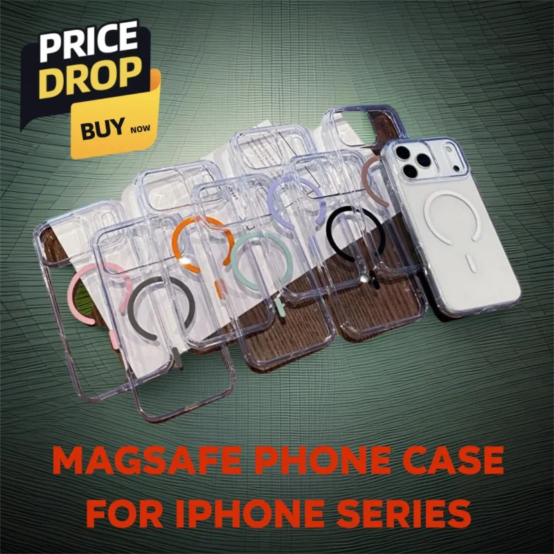 

Hot Sale Clear Magsafe Phone Case for iPhone 17 16 15 14 Pro Max Air Shockproof Coque Magnetic Transparent TPU PC Full Cover