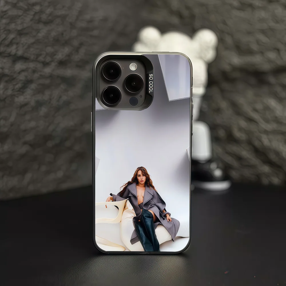 가수 M-마일리 C-사이러스 아름다운 아이폰 케이스 아이폰 12 11 13 14 15 16 17 맥스 프로 플러스 미니 보호용 IMD 컬러 케이스
