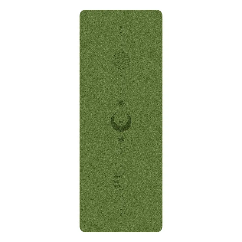 سجادة يوجا من المطاط الطبيعي، سجادة لياقة بدنية منزلية من البولي يوريثان غير اللامع من حرير جوز الهند، لياقة بدنية رياضية مقاومة للاهتراء وغير قابلة للانزلاق، متجر ممتص للعرق #6