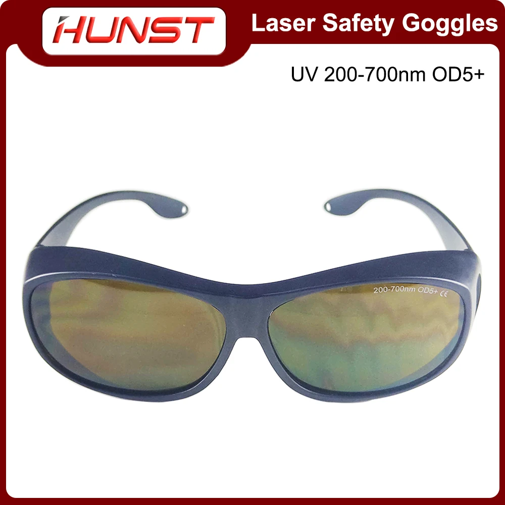 HUNST OD5+ Professional Laser Safety Goggles for 355nm 450nm 520nm 532nm 650nm UV,Green,Blue, Red Laser Eye Protective Goggles