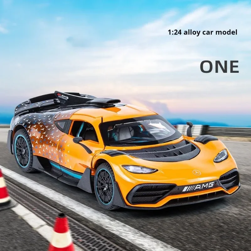 1:24 Scale Simulation Alloy Racing Car Model, Can Open Door with Lighting&sound Effects, Decorated Holiday Gifts Children's Toys