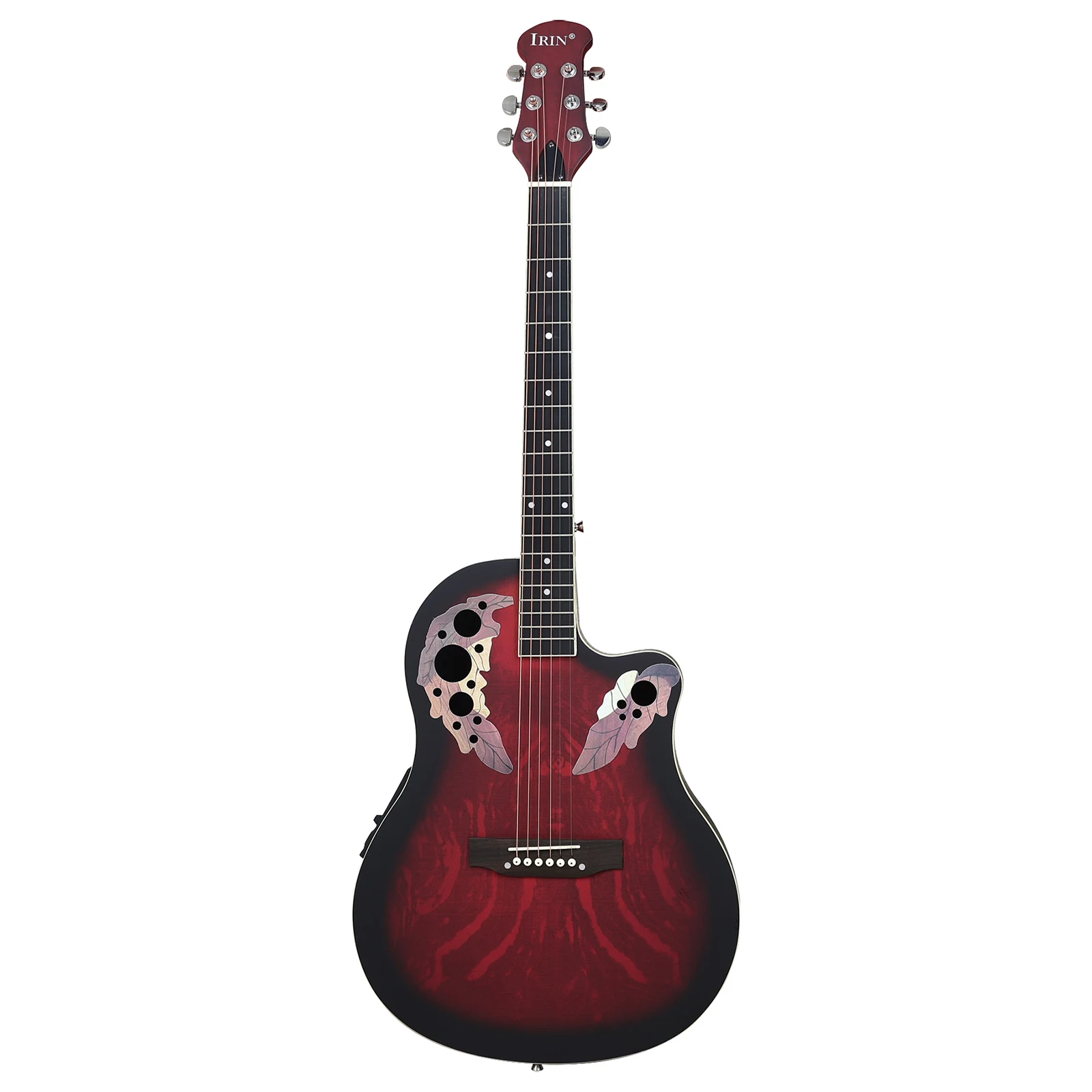 IRIN 6-String Folk Guitar Spruce Panel ABS Back&Sides Acoustic Guitar with Guitar Bag for Daily Teaching Performing Beginners