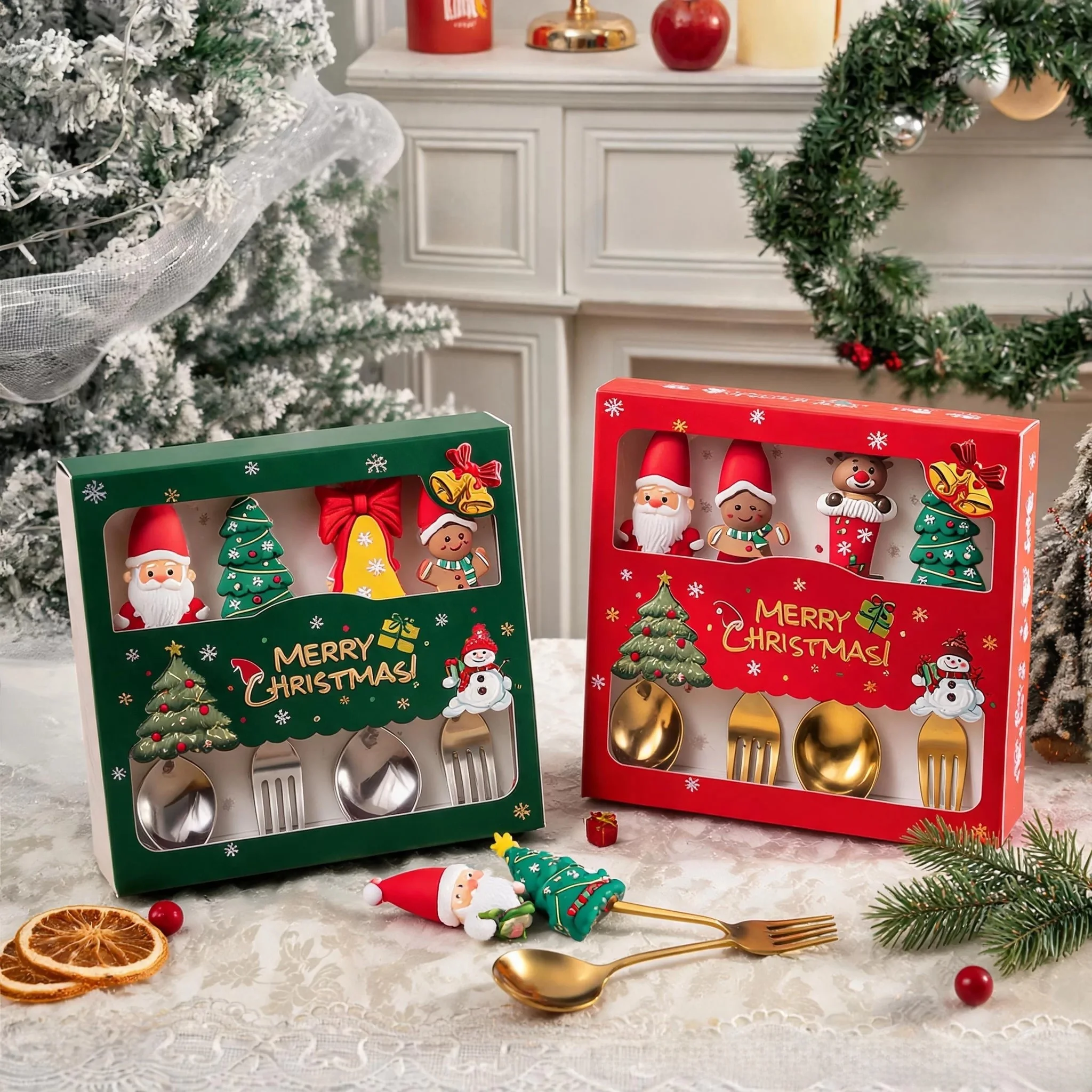 creative-christmas-gift-dessert-spoon-set-cake-fork-spoon-combo-festive-celebration-supplies-universal-creative-artistic-box