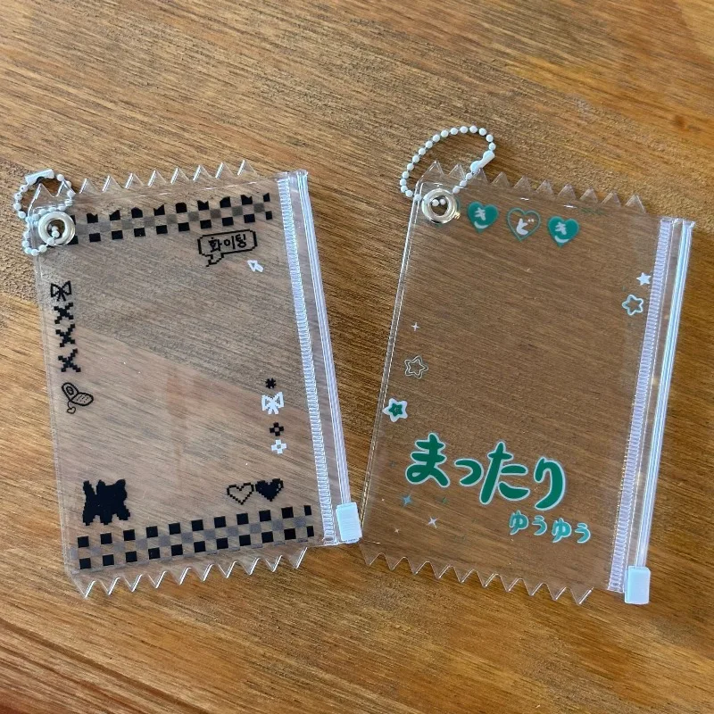 Korea Cute Pendant Photo Card Holder Cover Transparent Storage Card Sleeve Candy Bag Card Bag DIY Japanese Style INS