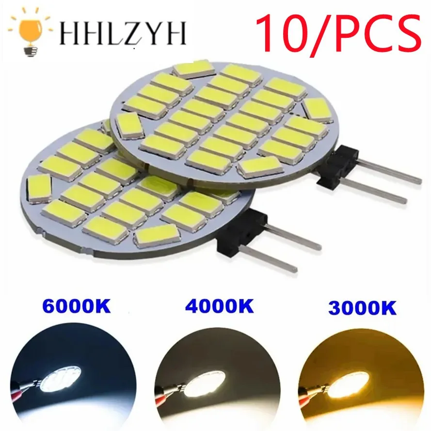 10 Pcs12V 24V AC G4 LED Lamps 5W RV Lighting Replaces 25W Halogen Bulb 350LM 24leds 5730smd No Flicker Range Hood Boat Light