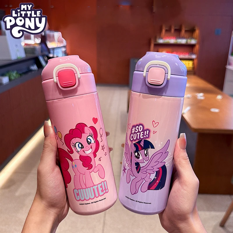 

460Ml My Little Pony Thermos Cup Anime Kawaii New Girl Portable Stainless Steel Thermos Cup Student Cute Water Cup Birthday Gift