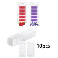 10Pcs Candles Melt Clamshells Models Easy to Use DIY Clear Empty Cube Tray