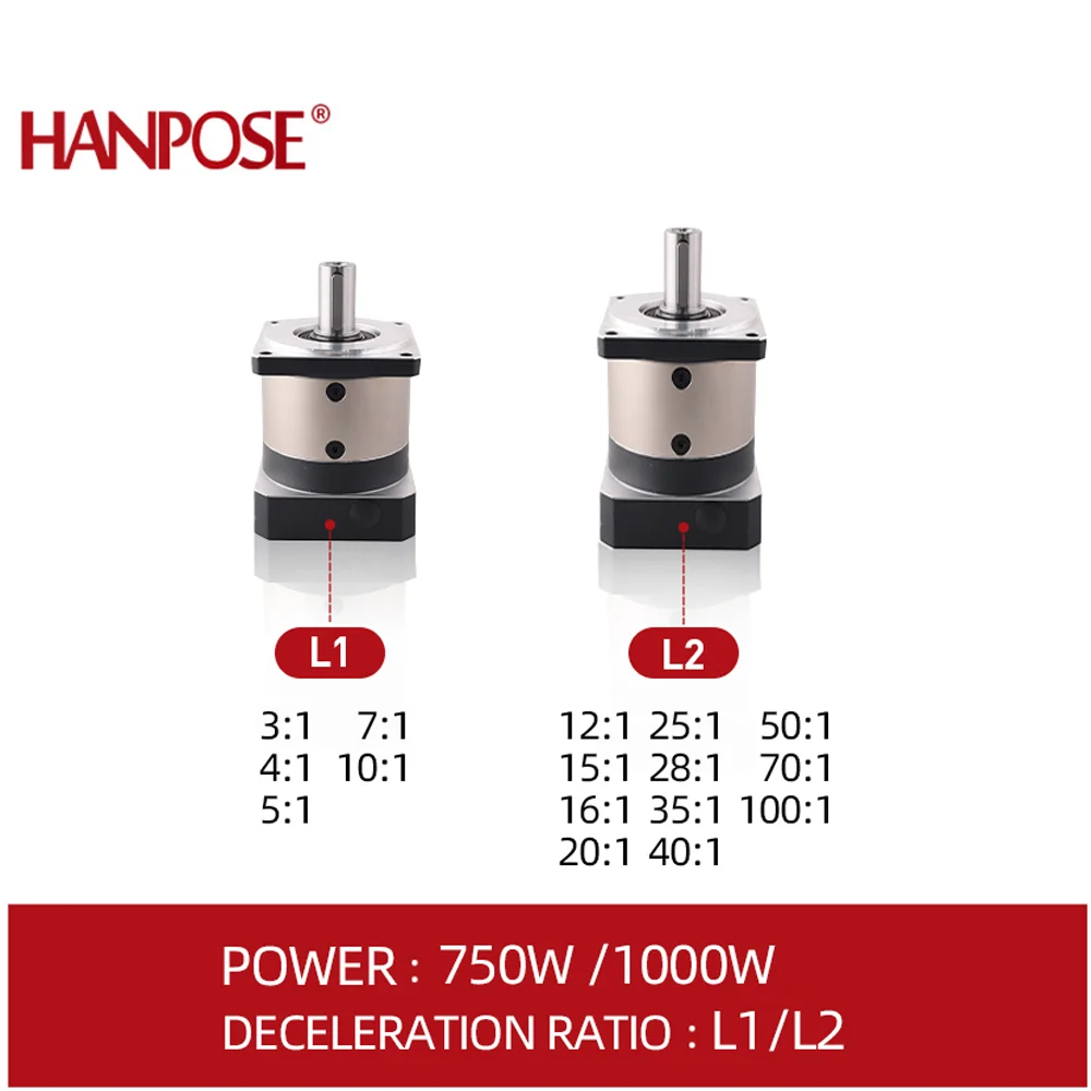 hanpose DLF80-L1-10-J20 750w ac servo motor High precision planetary reducer sewing machine gearbox Servo Motor