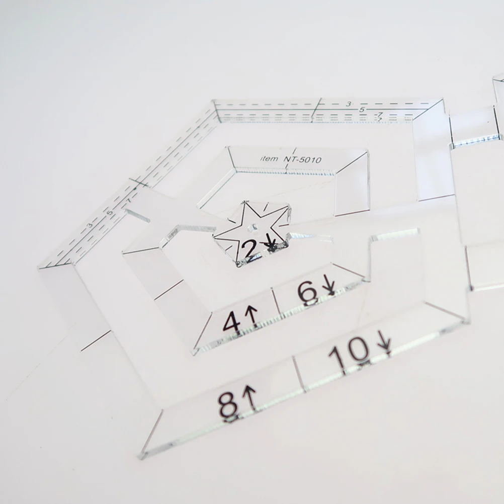 

Quilting Ruler Patchwork Craft Sewing Template Transparent Acrylic Measuring Tool Hollow Design For Garment Clothes Tailor