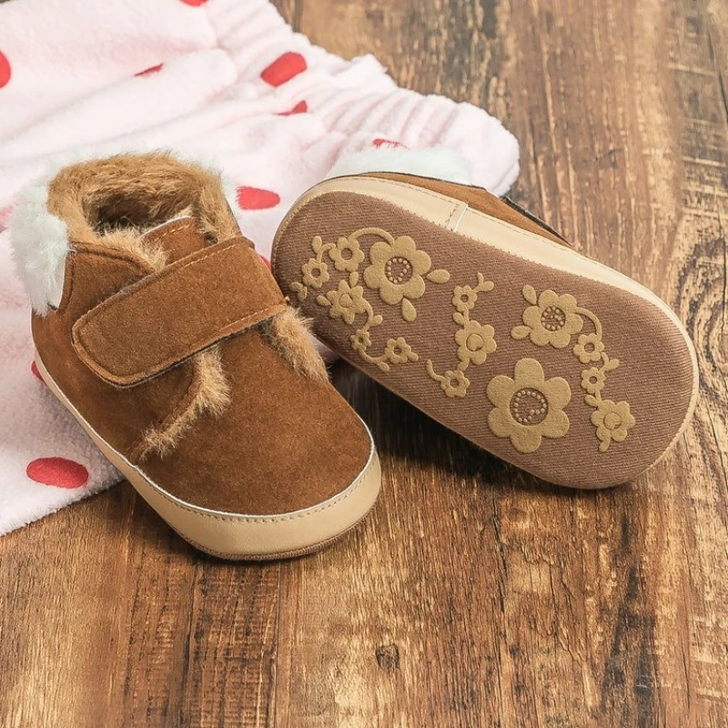 2025 الشتاء مبطن سميكة عالية الجودة الدافئة حذاء طفل صغير حذاء طفل عدم الانزلاق لينة أسفل حذاء كاجوال أحذية الطفل Sobriety #4