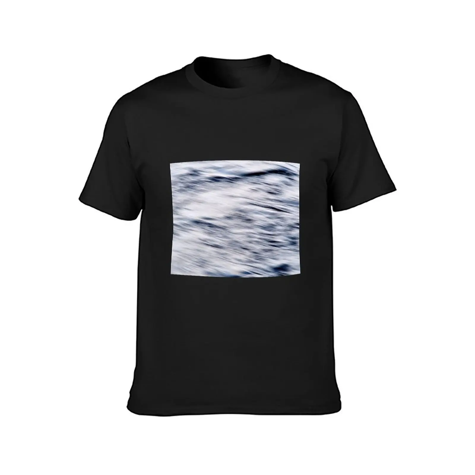 Ice stream abstract January 2024 T-Shirt sweat tees boys whites anime Men's cotton t-shirt