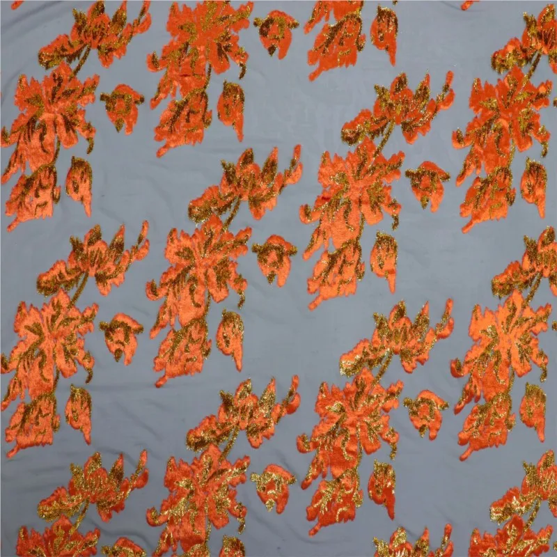 Woven velvet jacquard brocade viscose fabric haute couture dress cheongsam