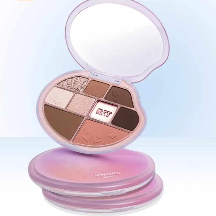 ROMANTIC BEAUTY Highlight Face Palette Comprehensive Palette 9 Color Eye Shadow Brightening Powder Blusher