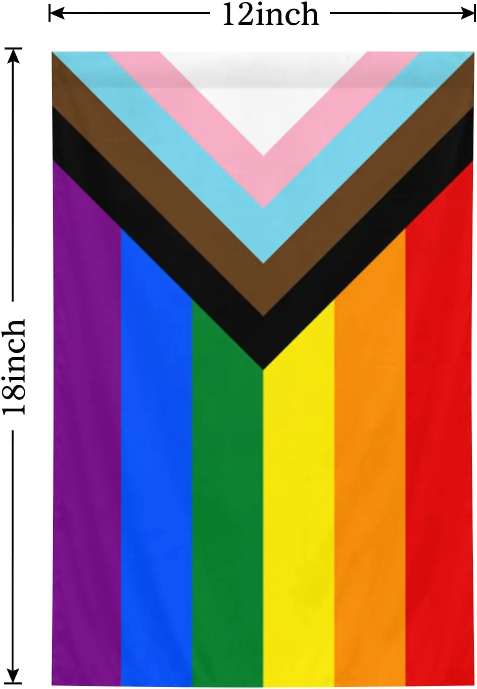 أعلام حديقة قوس قزح من برايد - ساحة التقدم الشامل علم صغير 12 × 18 بوصة للمثليين المثليين المتحولين جنسيا الموسمي خارج العقدة XAA #2