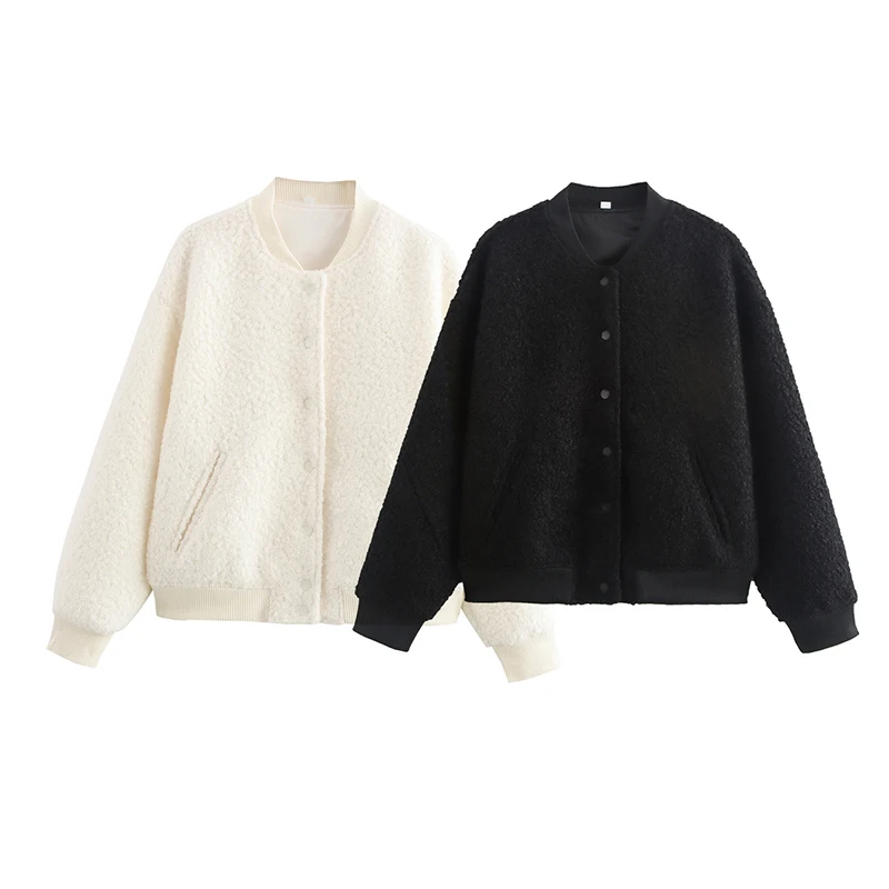 

New Women Bomber Jacket Coat Long Sleeve Single Breasted Casual Outerwear Autumn Outfits