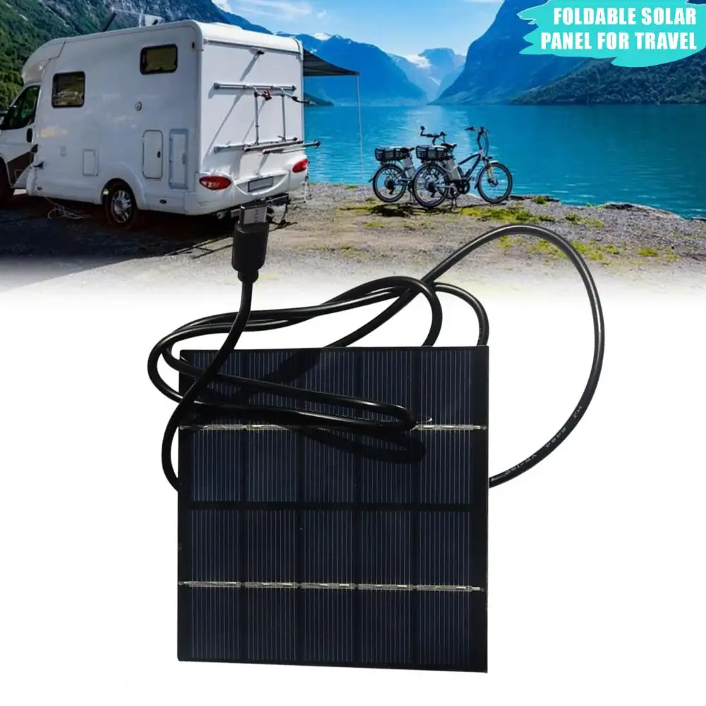 Portable Solar Charger 1.5w 5v Solar Panel Charger Portable Lightweight Type-c Power Bank Outdoor Camping Hiking Emergency