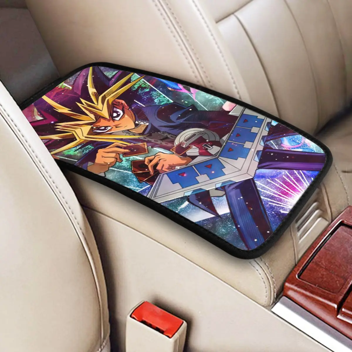 

Yugioh,Chessgame Car Accessories Car Handrail Box Cushion Custom Print Non-slip Car Armrest Cover