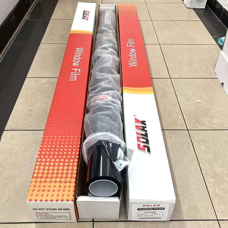 ฟิล์มกระจกสีดำด้าน ป้องกันรังสียูวี 99% สะท้อนแสง 5-70%VLT ฟิล์มสปัตเตอร์โครเมียมเมทัล IR90