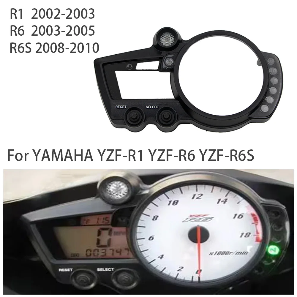 

Motorcycle Speedometer Tachometer Instrument Gauge Case Cover Fit Yamaha YZF R1 2002 2003 YZF R6 2003 2004 2005 R6S 2008 2009