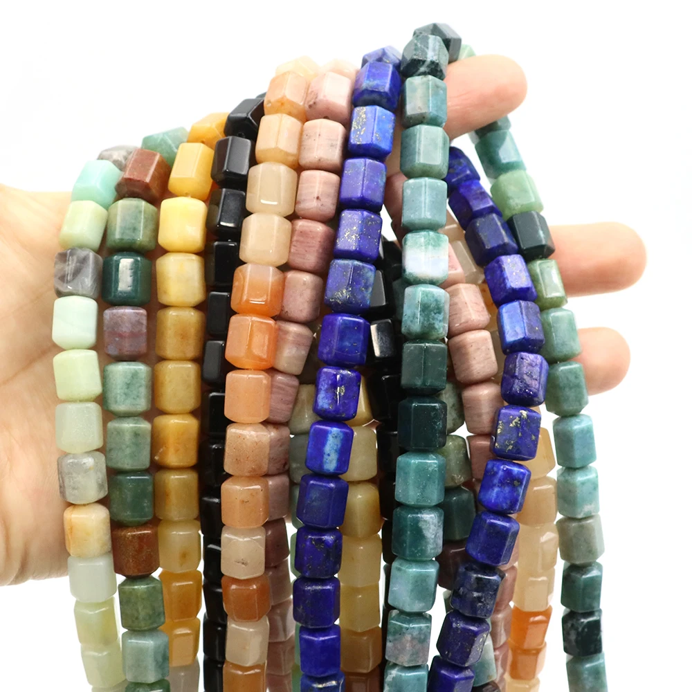 8x10mm Natuursteen Facet Kraal Agaat Amazoniet Losse Spacer Kralen Healing Crystal voor Sieraden DIY Maken Armband accessoires