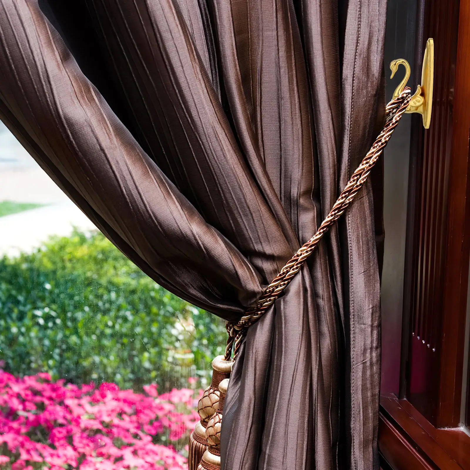 

Curtain Hook Holdback Vintage Tieback Curtains Hooks Wall Mounted Decorative Gothic Baby