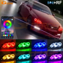 For Toyota Mark X Mark-X I REIZ 2004-2009 RF Remote Bluetooth App Multi-Color Ultra Bright RGB LED Angel Eyes Kit Halo Rings