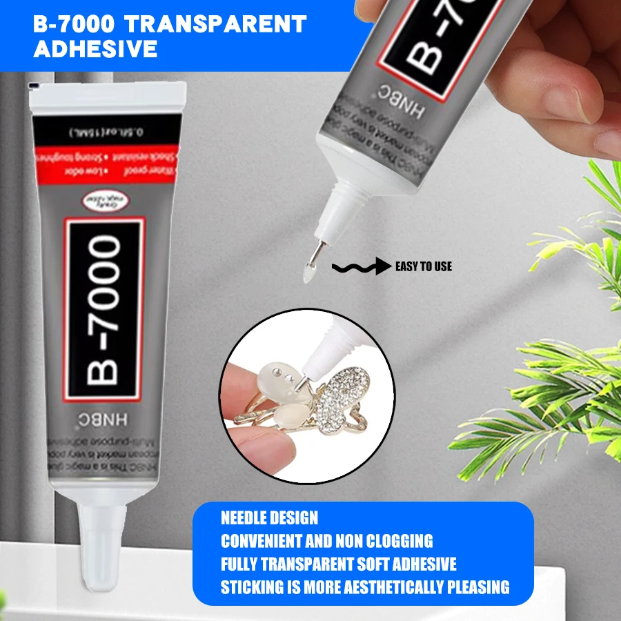 1pcs 3/15/25/50/110ML B7000 Clear Contact Phone Repair Adhesive Universal Glass Plastic DIY Glue B7000 With Precision Applicator