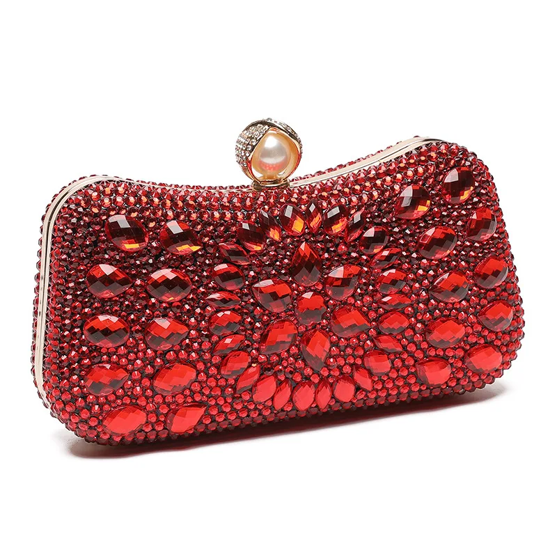 Ladies Handbag Diamond Banquet Clutch Bag Dress Evening Bag Women's Bag view 2