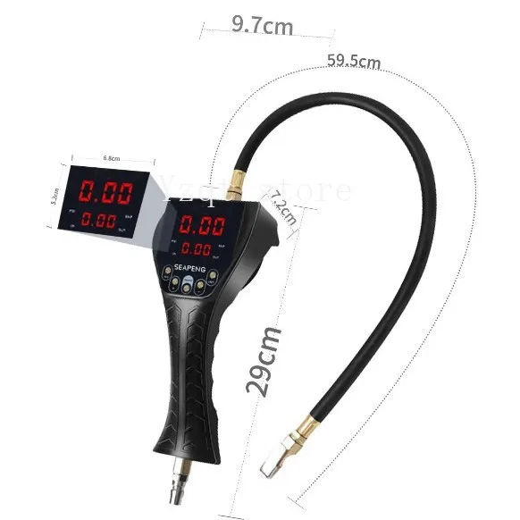Fully Hand-Held Digital Tyre Pressure Gauge Rechargeable