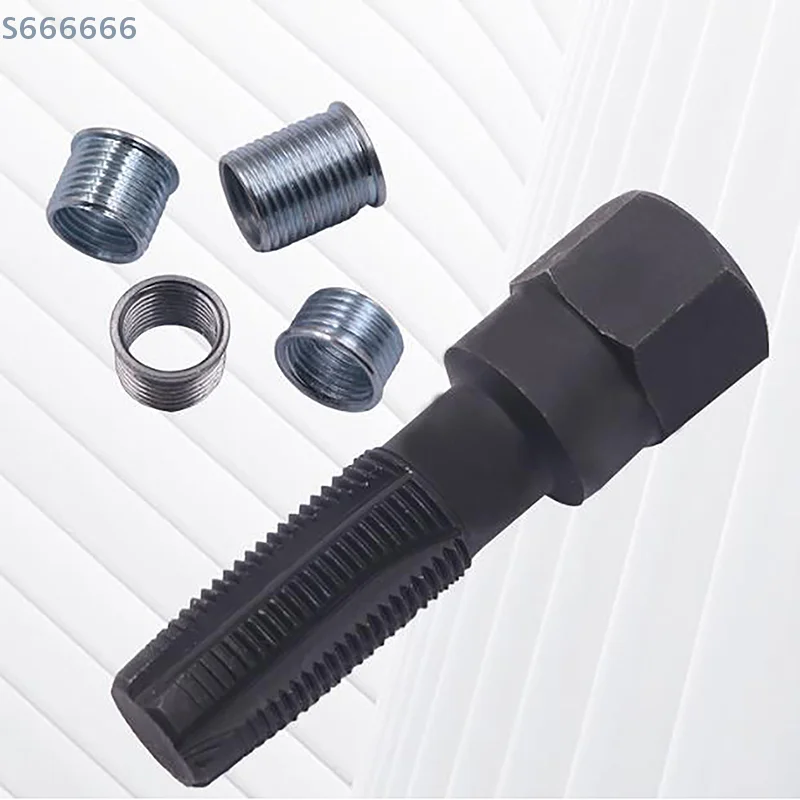 

Комплект для восстановления свечей зажигания M14 x 1,25, комплект для ремонта резьбы свечи зажигания, 14 мм, инструмент для ремонта резьбы автомобильного цилиндра