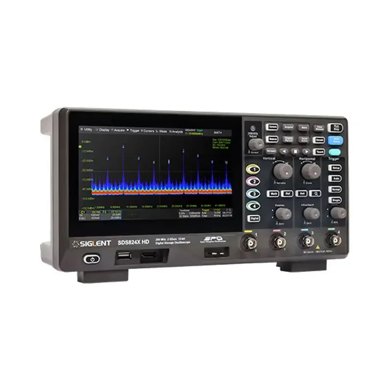 SDS822X 200MHz 2-Channel 12Bit High Resolution 100Mpts 2GSa/s Sampling Digital Oscilloscope with 7-inch Touch Screen