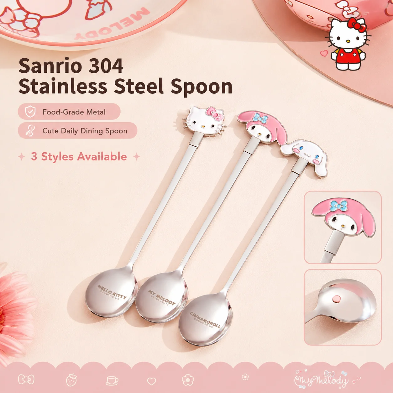 Food Zinc - Sanrio Hello Kitty My Melody Cinnamorol