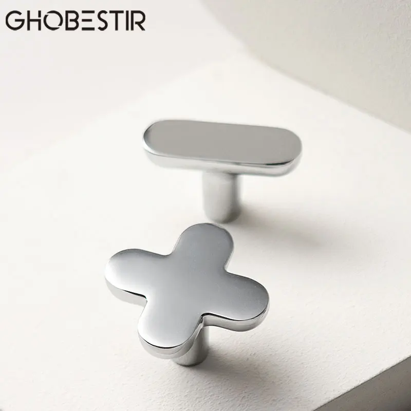 Tranfey Ginkgo Biloba Mist Gold Brass Cabinet Handles Trendy Wardrobe Knob Premium Single Hole Wardrobe Pull