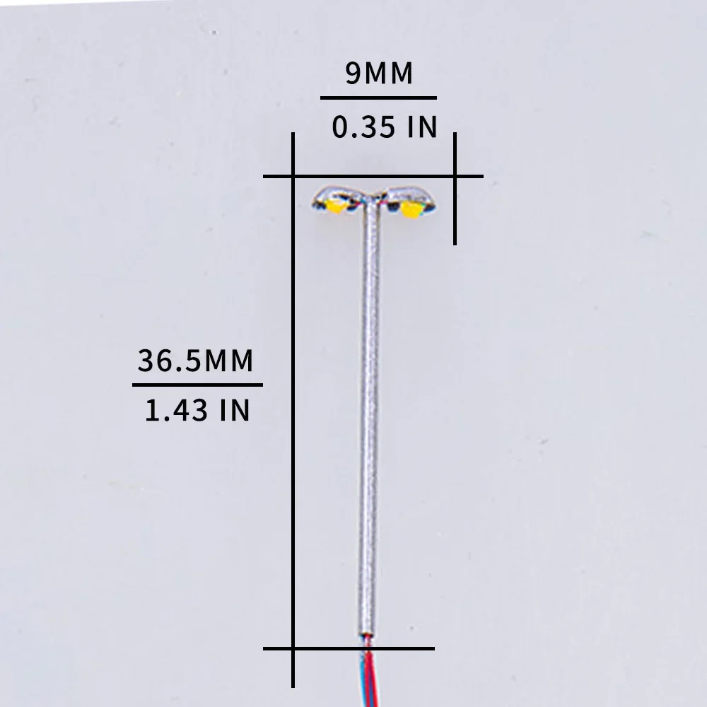 Lampe LED Miniature en métal, 3 pièces, 3V 1/500, Double lumière, aménagement de construction d'architecture, matériaux de fabrication de modèles pour Diorama, bricolage