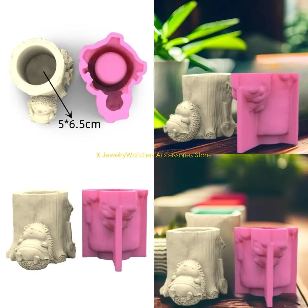 

31KD Geometric Hedgehog Gypsum Silicone Molds for Making Plant Flower Pot
