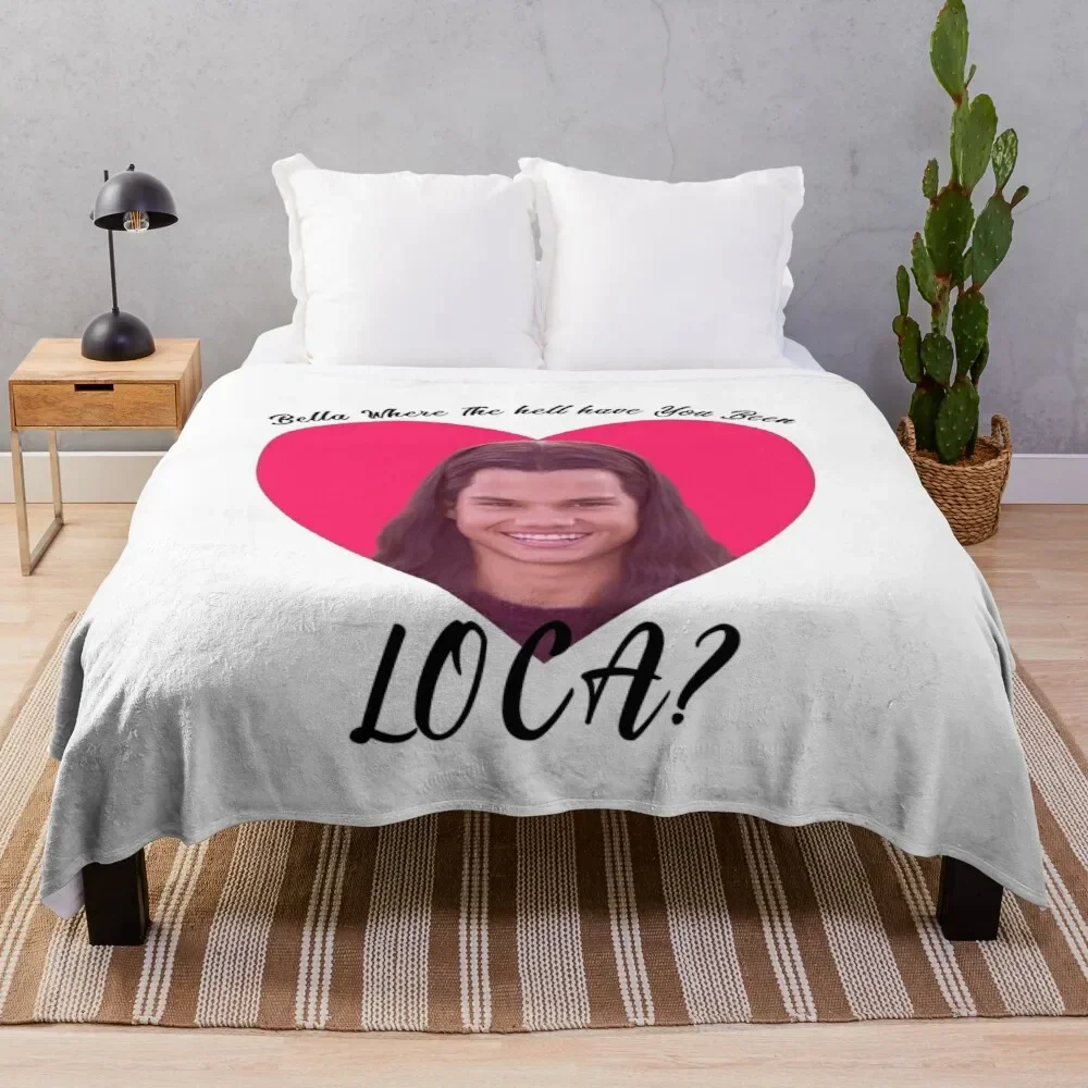 بطانية قطنية للأريكة ، بيلا حيث الجحيم كنت لوكا ، ميم الشفق مضحك ، بطانية رمي فروي #1