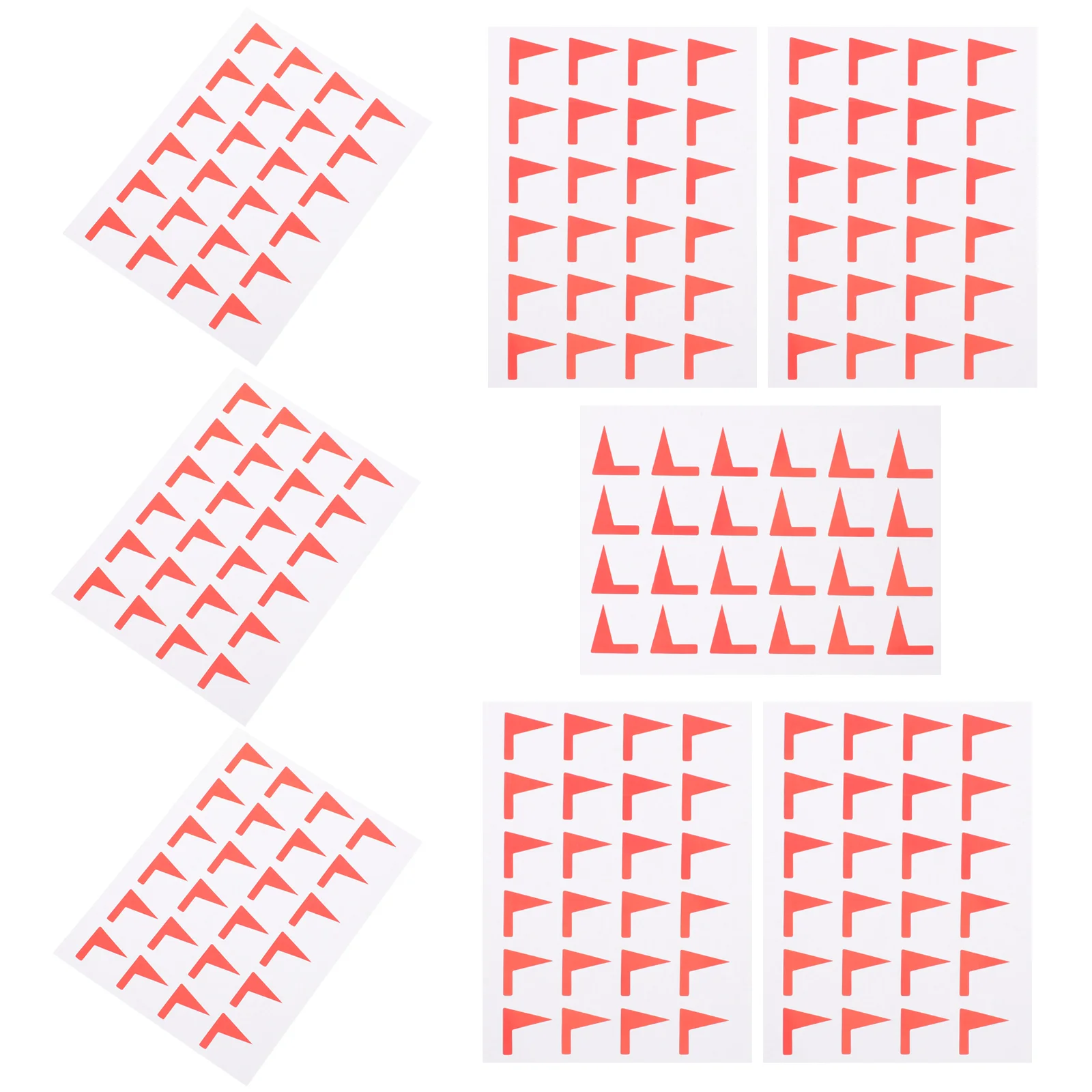 12 Sheets Nail Stickers Flag Shaped Label Adhesive Classification Banner Map Decals Marking Labels Paper DIY