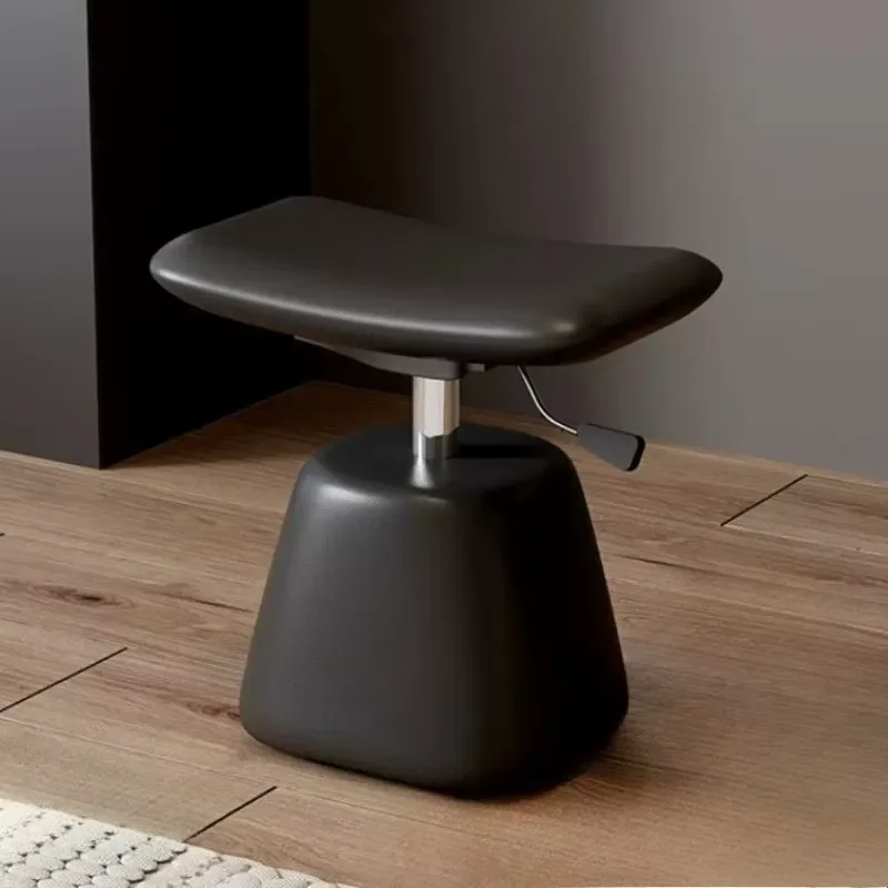 for Home Italian Light Luxury Bedroom Lift Makeup Stool Black White Premium Dressing Chairs Vanity Chair Dresser Ottoman