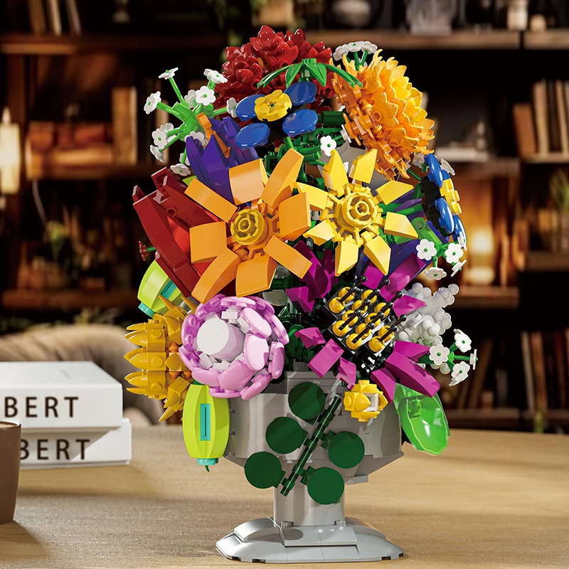 1092pcs-flower-bouquet-building-blocks-desktop-ornaments-blossom-romantic-flowers-botanical-flower-bricks-toys-for-kids-gifts