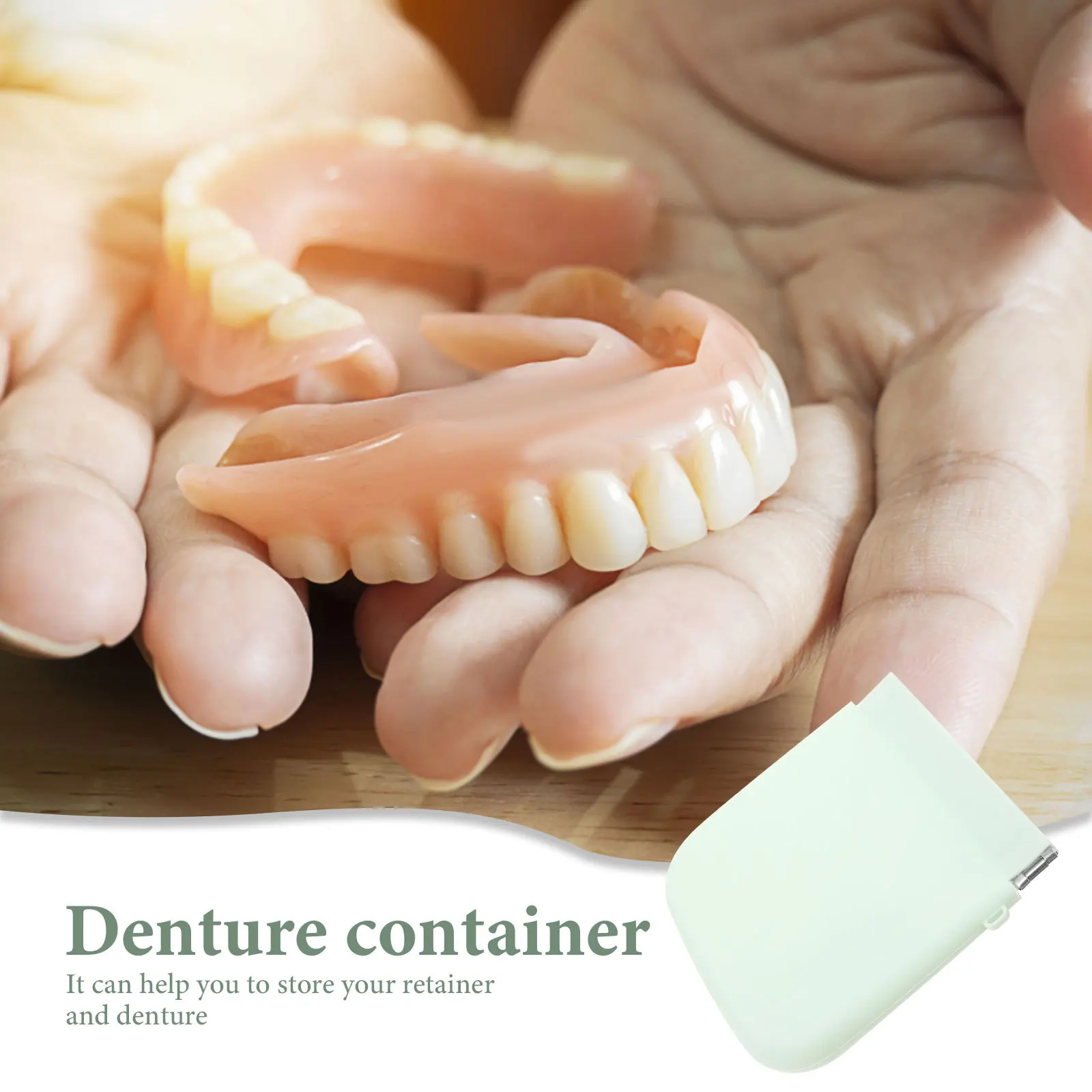 

Silicone Denture Case Portable Retainer Container For Fake Teeth Storage Durable Aligner Box Travel Denture Holder