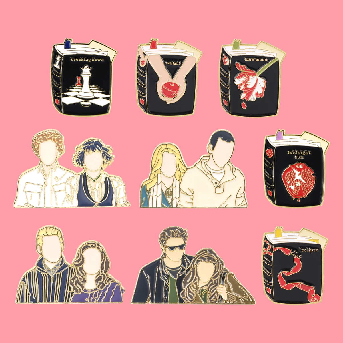 Liebe Filmfiguren Pins Cartoon Abzeichen Broschen für Kleidung Emaille Pin Paar Abzeichen Schmuck Zubehör Geschenke für Freunde