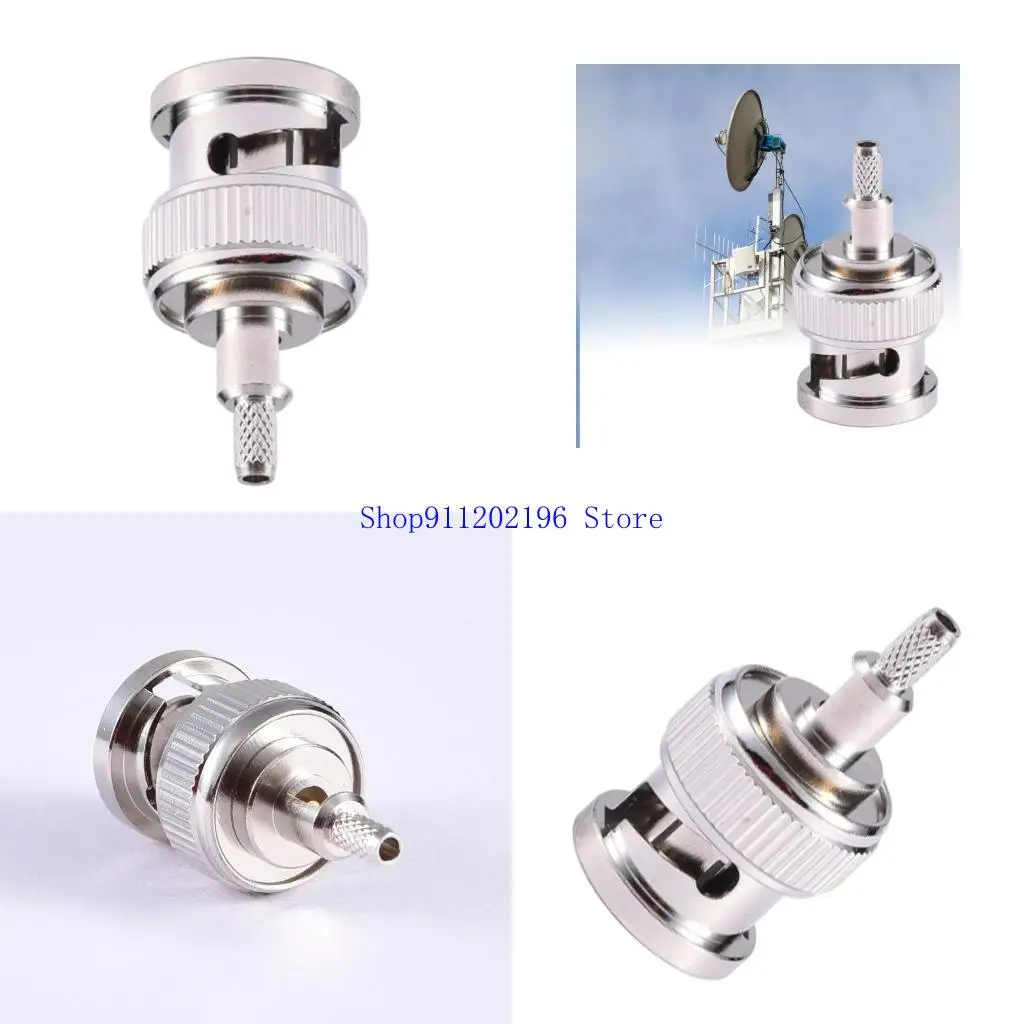 P82A Connector BNC Male Plugs Crimp RG174 RG316 LMR100 RG179 Cable 50ohm Adapter
