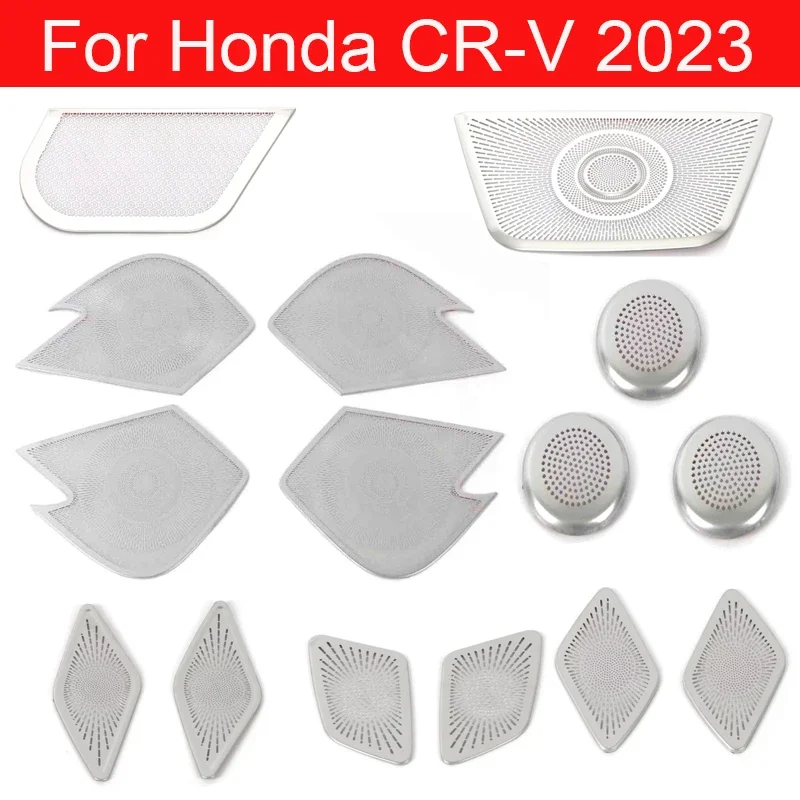 For Honda CR-V CR V 2023 2024 Interior Car Audio Speaker Cover Sticker Door Loudspeaker Cover Under Seat Outlet Vent Trim